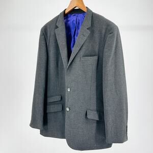 Ben Sherman Charcoal Gray Viscose Blend Mod Lined Suit Blazer Jacket